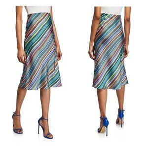 Milly Striped Multicolor Midi length Skirt Petite